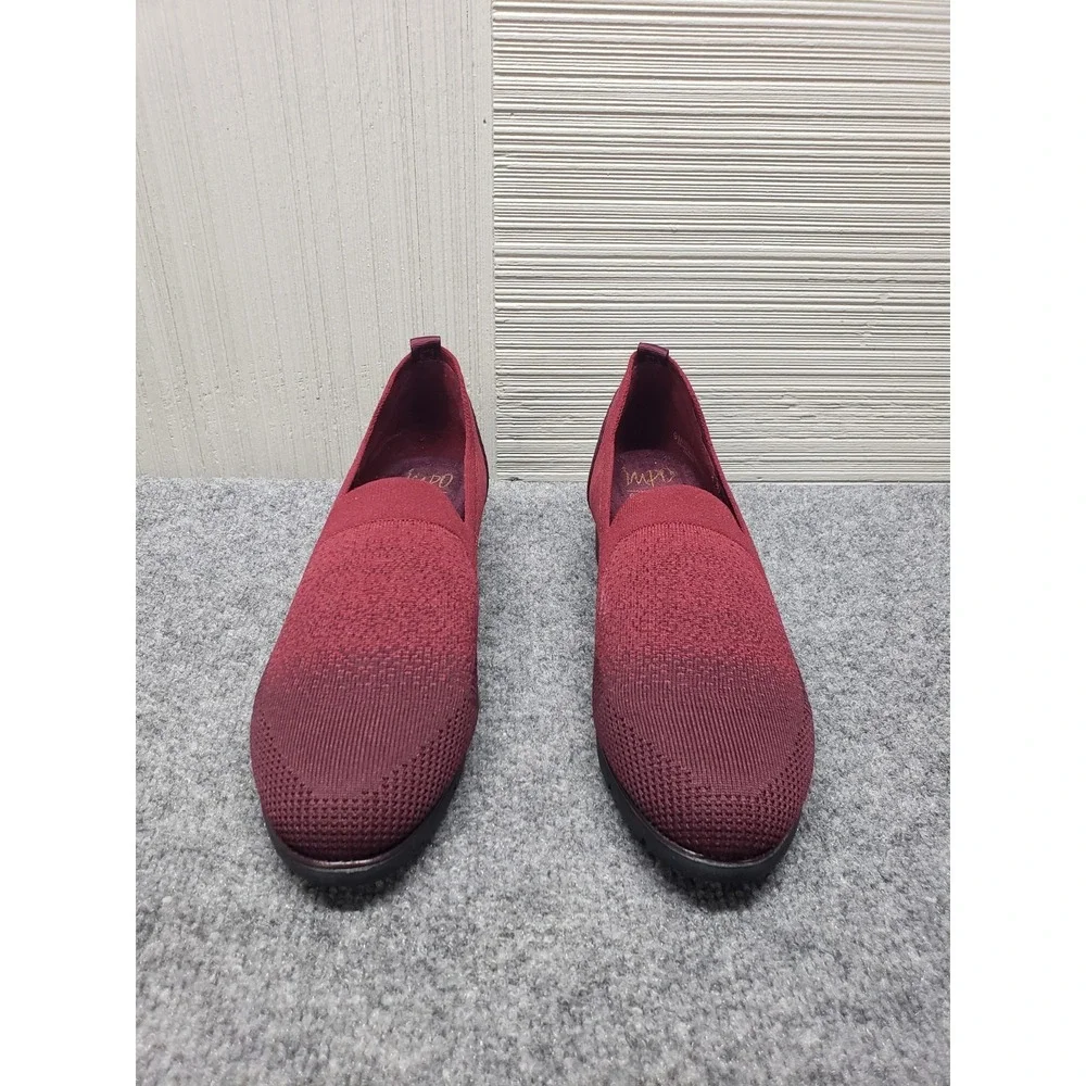 Impo Glenmory Women Shoes 9M Burgundy Stretch Comfort Wedge Pump Pull On Outdoor